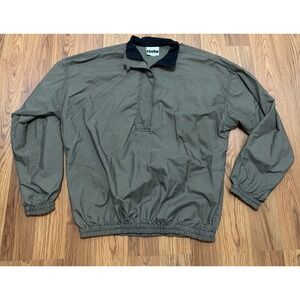Roche Golf Windbreaker Mens Extra Large Vintage Houndstooth 1/4 Zip Made in USA